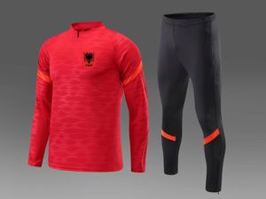 Albania men's football Tracksuits outdoor running training suit Autumn and Winter Kids Soccer Home kits Customized