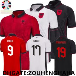 Albanië Voetbalshirt BROJA ASANI DJIMSITI 2024 Euro Cup Eilanden Nationaal team Thuis Uit Voetbalshirts Kit MEHMETI K.BARE ASLLANI UZUNI HYSAJ