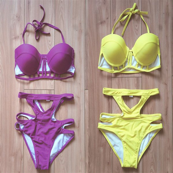 En gros Nouvelle Arrivée Chaude Sexy Cut Out Maillots De Bain femmes Bandage Bikini set plus sexy dames Dos Nu Évider maillot de bain maillot de bain