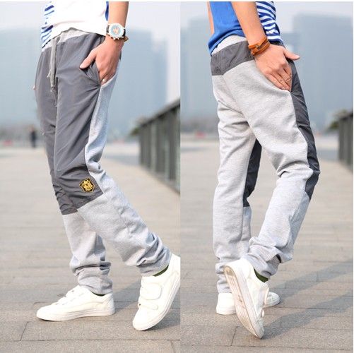 

Wholesale-2015 New Small leg sweatpants fashion male casual pants slim fit sports pants for men men's clothing trousers CK048, Black