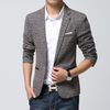 Hurtownia-brytyjska w stylu Nowa marka Blazer Mężczyźni Linen Casual Garnitur Męskie Blazers Slim Fit Regular Single Breasted Men Flax Suit Siatek Kurtka 4XL