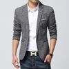 Wholesale-British's Style New Brand Blazer Men Linen Casual Suit Mens Blazers Slim Fit Regular Single Breasted Men Flax Suit Jacket 4XL