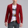 Costumes pour hommes Blazers Costume de mode en gros Veste pour homme non structurée Moderne Rouge Simple boutonnage Slim Fit Blazer Hommes Sportcoat