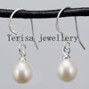 Woman's Earring over Shers White Pearls gemaakt met100% 925 siliver haken .5pcs / lot