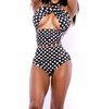 Atacado-Sexy Cintura Alta Bandagem Bikini Vintage Push Up Swimwear Swimsuit Beachwear Mulheres Mulheres Banheira Plus Size M-XL