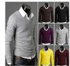 Wholesale-new pullover mens sweaters brand fashion slim fit cotton blusas masculinas sueter man sweater cardigan masculino casual shirt