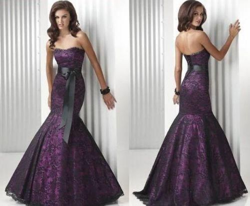 Purple Lace Wedding Dresses