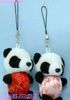 Plysch panda cell telefonremmar charms mobiltelefon kedja snodd telefon smycken mobil hängsmycke 40 st / lot gratis