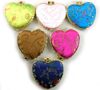 Cheap Heart Shaped Folding Pocket Compact Mirror Favors Silk Fabric Double Sided Makeup Mirror 10pcs/lot mix color Free shipping