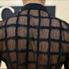 Hurtownie-Hot 2016 Nowa Koreańska Moda Męskie See przez Koszulki Casual Koronki Slim Fit Dress Sukienka Mężczyźni Koszule Z Długim Rękawami Czarny Biały