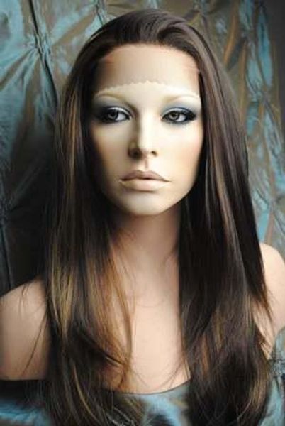 

XCSUNNY Великолепная 14 "-26" Сексуальная Прямая # 4/27 парик Heat Friendly Lace Front Wigs Парики NYS007