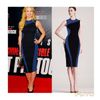 Wholesale-2015 Fashion Women Elegant Vintage Geometry sleeveless bandage dress, O-Neck Bodycon Party Evening Slim pencil Dress 19768