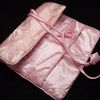 Portable Luxury Travel Silk Jewellery Roll Storage Bag Folding Zipper Large Flower Cosmetic Bag For Women Drawstring Makeup Bag 10pcs/lot