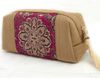 Patchwork classique grand sac à fermeture éclair pour bijoux de voyage pochette de rangement cosmétique gland artisanat emballage cadeau soie coton maquillage sac à main 2 pièces/lot