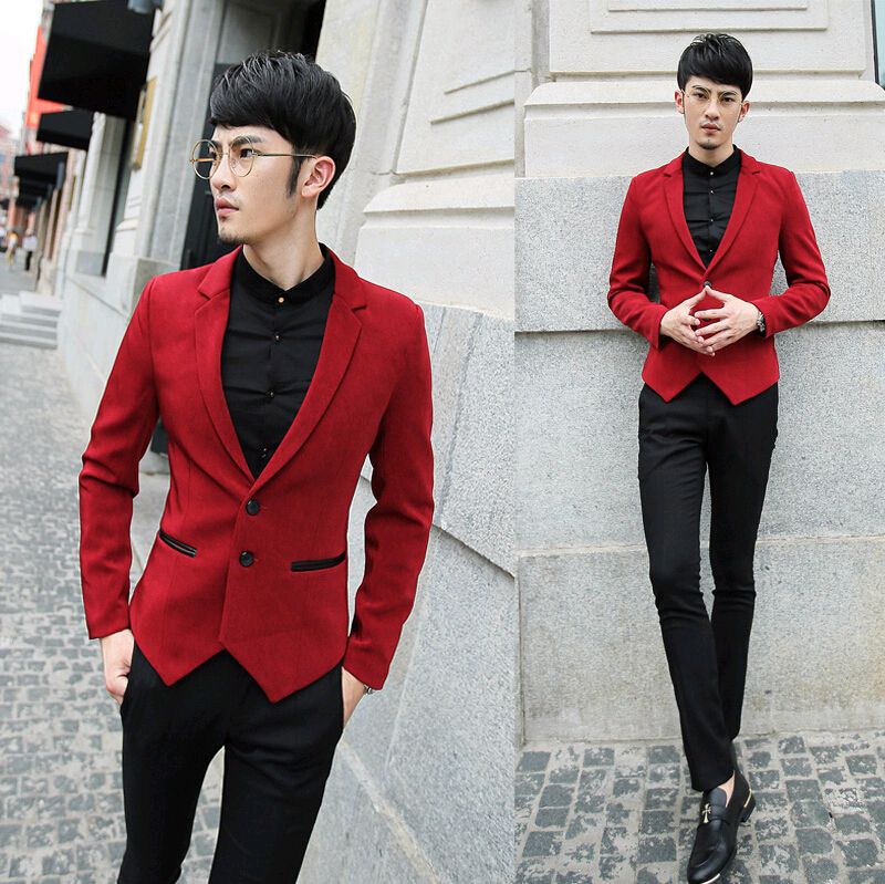 red blazer coat