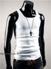 Wholesale-Cool Mens Singlet Tank Tops Vest Slim Fitted Gym Sports Sleeveless T Shirt
