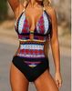 Hurtownia trójkąt Styl One Piece Swimsuit Monokinis Push Up Halter Swimwear Kolorowe kostium kąpielowy Darmowa Wysyłka 1445
