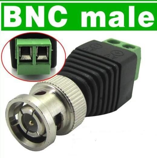 Terminal block and Male BNC Coax CAT5 To Camera CCTV Video Balun Connector CATV system-image-95369401
