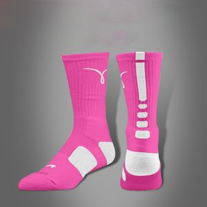 теннисные носки для мужчин оптовых-Breast cancer socks Qalien tennis sport socks knee hight cotton towel men basketball Socks long sock deodorant for men