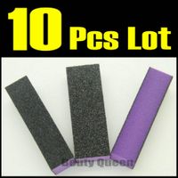 10 stks Lot Black Buffer Sanding Block File 3 Way Side Manicure Polish Nail Art Acrylic Gel gratis schip