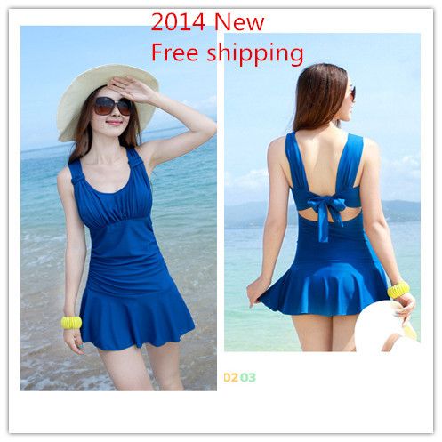 

Wholesale-Skirts Womens One Piece Swimsuits With Skirts Cheap Cute Bathing Suits Modest Swim Wear Juniors Plus Size Monokini Jumpsuits, Black
