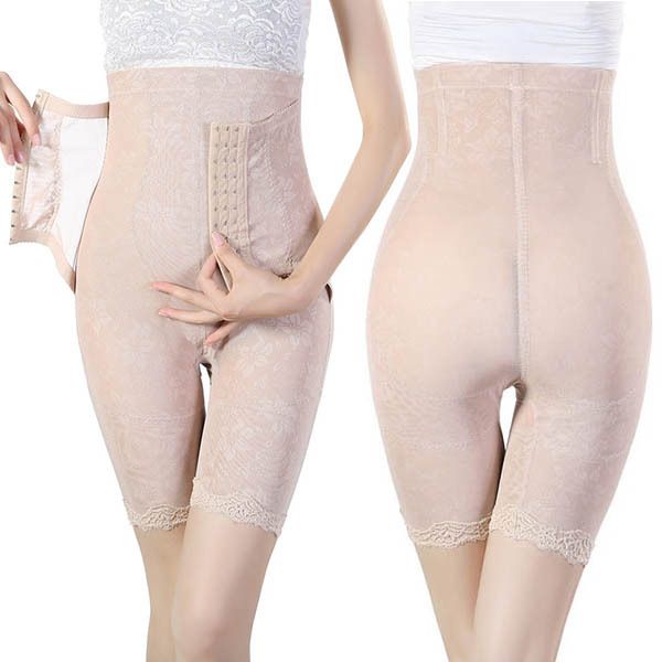 

Wholesale-Underbust Full Body Waist Cincher Firm Tummy Control Slimming Body Shaper Briefs, Beige