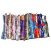Folding Luxury Silk Brocade Jewelry Roll n go Cosmetic Bag Travel Ladies Drawstring Makeup Storage Bag Pouch