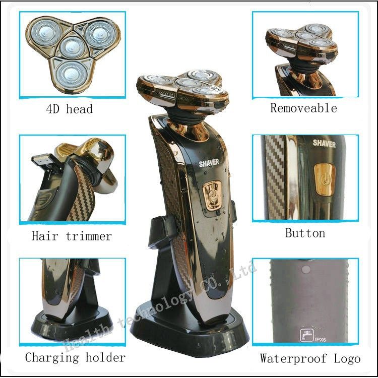 Wholesale Luxury Gold New Arrival Famous Brand 4D Electric Shaver All