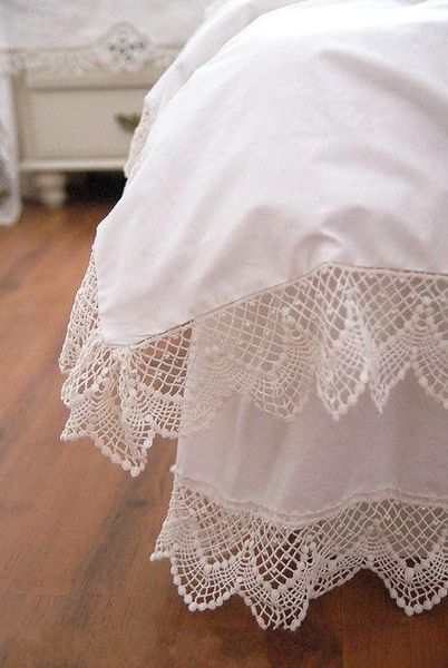 Wholesale White Lace Bedspread Princess Bedding Sets Queen ...