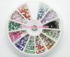 10 Pcs/Lot 1200 Nail Art Rhinestone Glitter Leaf 3.0mm Wheel Acrylic Decoration Tip + Glue FREE SHIP