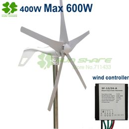 Оптом ветровой энергии турбины 5blades 400w 600w Макс ветряные генераторы + небольшой Ветер изменения авто 12v/24v контроллера для дома уличный фонарь