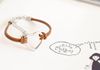 Fashion Handmade Leather Bracelets Heart Shape Pendants Women's Charm Bracelet Brand New 30pcs/lot