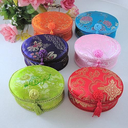 Decorate Craft Lace Watch Jewelry Storage Case Bracelet Necklace Gift Box Silk Brocade Tassel Trinket Cosmetic Makeup Packaging Boxes