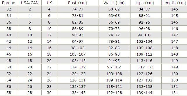 Club Monaco Size Chart