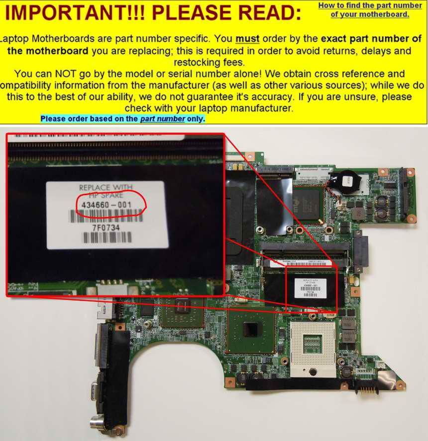 Где находится номер материнской платы 443774 001 HP Dv6000 Series Laptop AMD Motherboard &Amp; WebCam Support &Amp; 12