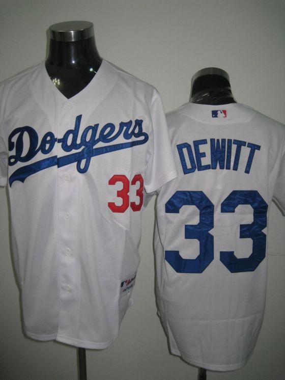 Cheap Los Angeles Dodgers 33 Dewitt Mens Baseball Jerseys White Home Embroidery MLB Athletic
