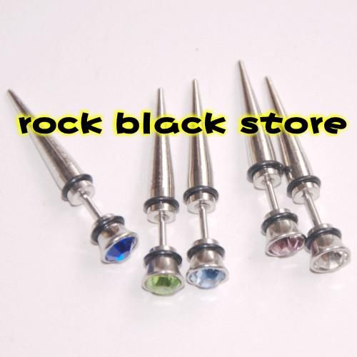 2019 6 Gauge Gem Piercing Taper Hole Expander Ear Stud Ear Nail Body