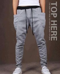 Wholesale-Harem Pants New Style 8 Color Casual Skinny Sweatpants Sport Pants Trousers Drop Crotch Jogging Pants Men Joggers Sarouel