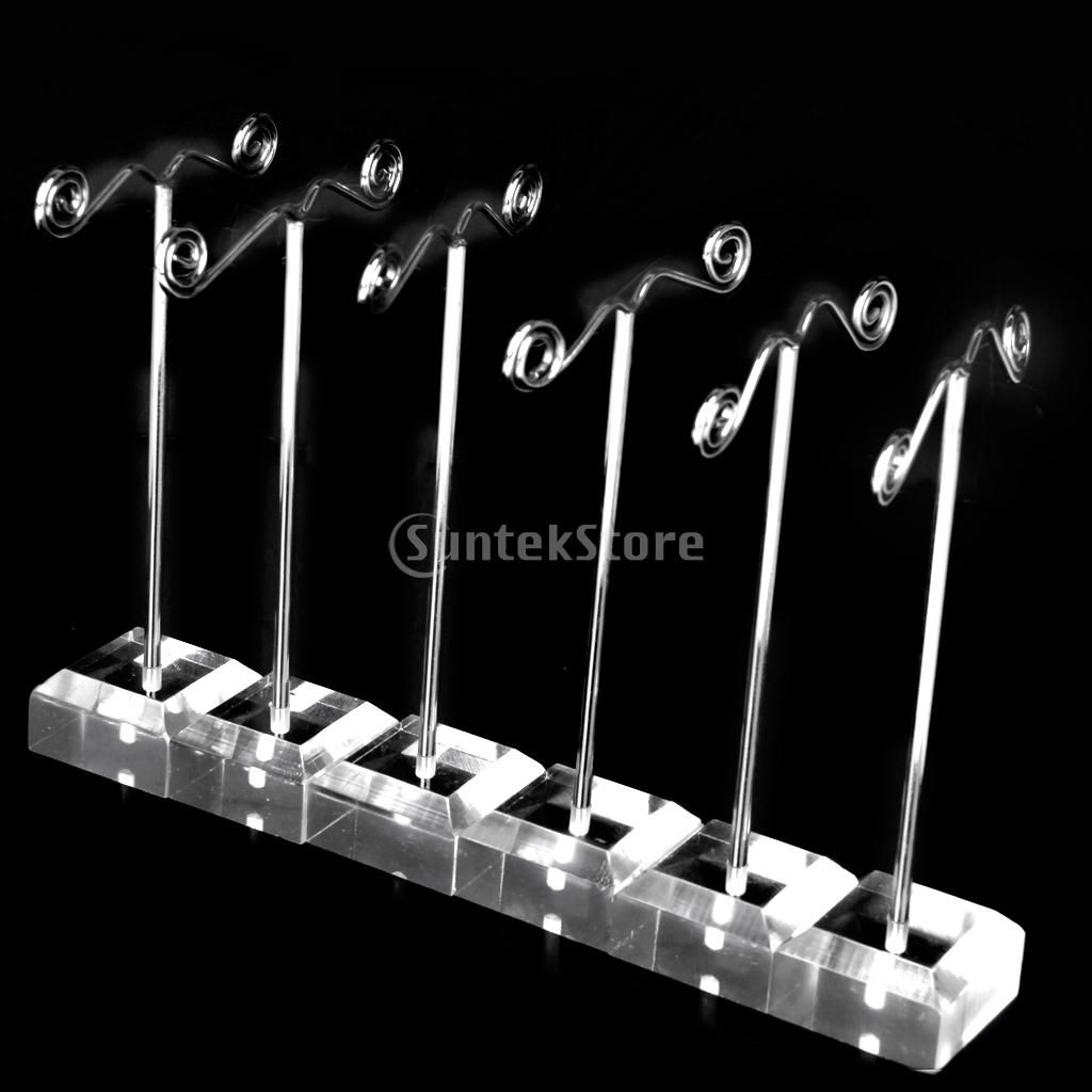 Gros-Livraison Gratuite 10 PCs Cristal Piédestal En Métal Boucle D'oreille Stand Titulaire Bijoux Affichage Livraison Gratuite