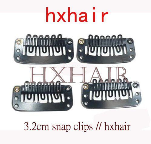 200pcs 3.2cm haute qualité perruques clips clips / clips toupet snap / outils d'extension de cheveux