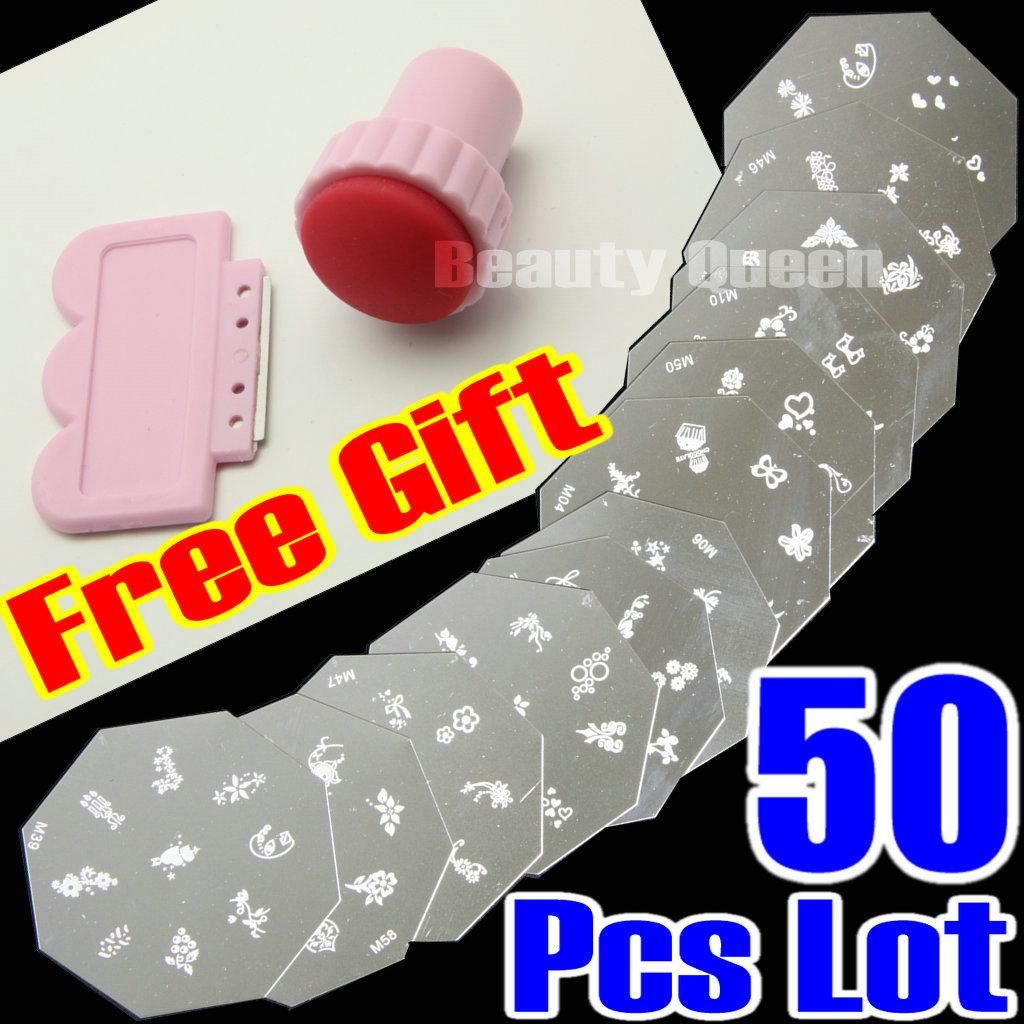 High Quality! Nail Art Stamp Plate Stamping Image Plate Design Print Template + Free Stamp & Scraper-image-96387343