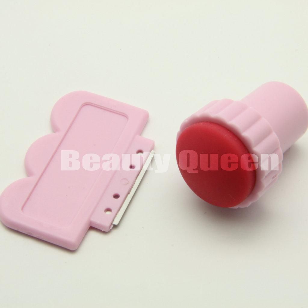 Nail Stamp Stamper + Scraper Stamping Tool Nail Art Stamp Plate Metal Template-image-97269156
