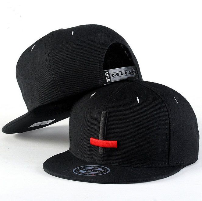 Toptan-2015 Yeni Marka Sokak Dansı Serin Hip Hop Caps Nakış Siyah Kırmızı Çapraz Snapback Yapış Geri Erkekler Beyzbol Kapaklar Şapka Kemik Şapka