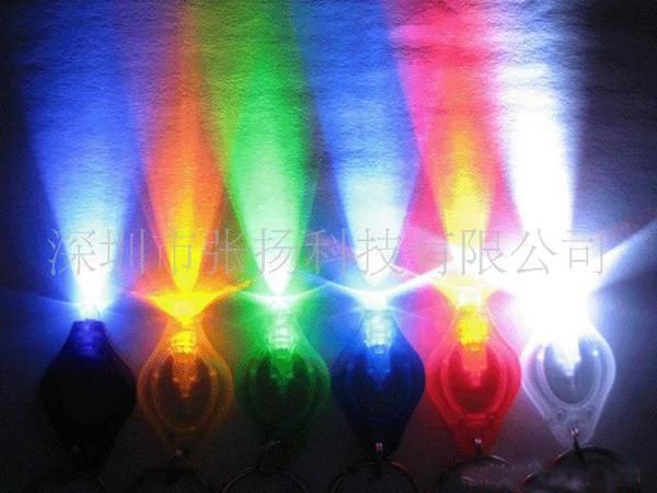 F5 LED Lâmpada Polegar LED Chaveiros Colorido Luz Mão-Pressionando Lanterna 7 Cores 2000 pçs / lote we84d