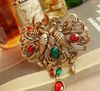 HOT Vintage Personality Peacock Shape Sweater Chain Gemstone Long Necklace Fashion Women's 20pcs/lot