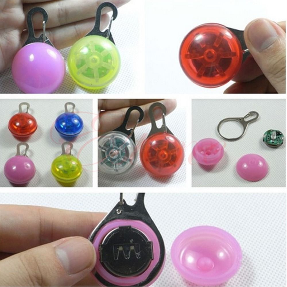 

Wholesale-L109Pet Puppy LED Flashing Safety Night Light Dog Circular Blinker Pendant