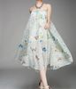 Wholesale-Freeshipping Colors 90cm裏地のファッションスカート花柄プリントマキシスカートレディース2015