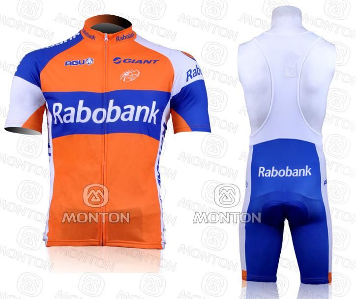 2011 Rabobank TEAM manga corta ciclismo Jersey + Bib Short TAMAÑO: XS4XL