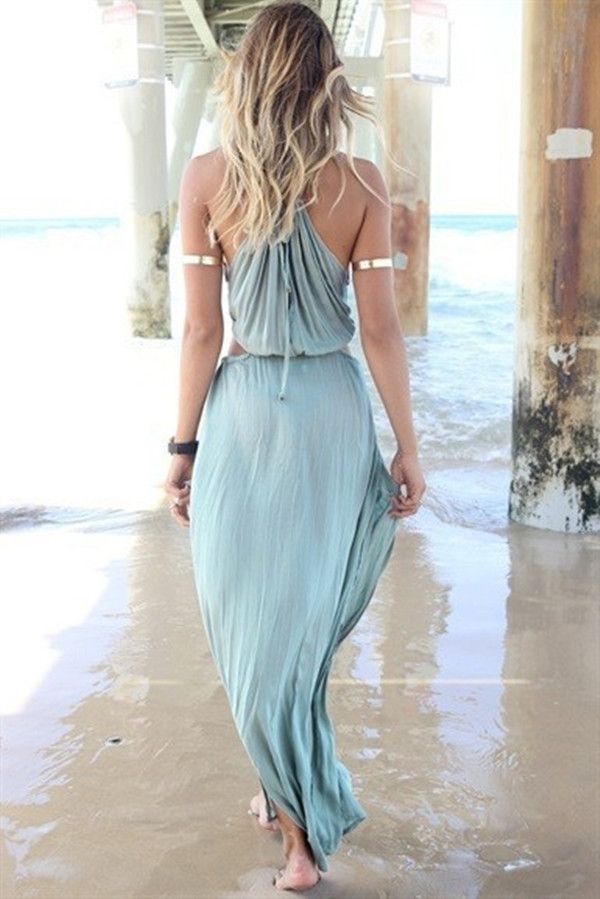 

Wholesale-2015 women summer dress dresses sexy long beach swimwear swimsuit cover up for women summer beach dress cardigans plus size, Light blue