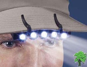 5 LED-Kappenleuchte, weißes Licht, LED-Taschenlampe, Stirnlampe für Camping, Angeln, Laufen
